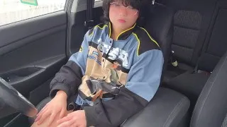 Cute Asian Femboy Masturbates in Car After Getting Fired From Taco Bell