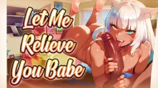 [M4M] | Your Cute And Sexy Bubble Booty Neko Femboy BF Relieves Your Raging Erection [Lewd ASMR]