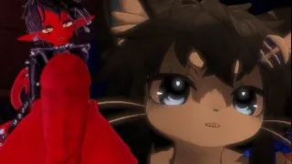 Horny femboy shark loses bet with DOMINANT incubus...