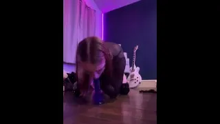 Skinny Trans Goth Girl Rides And Sucks Toys Wearing Thigh Highs