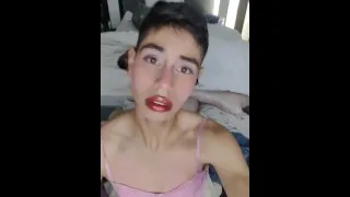 Latino femboy jerks himself