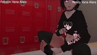Femboy discovers your foot fetish in the locker room