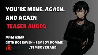 Goth femboy owns you now - JOI TEASER AUDIO