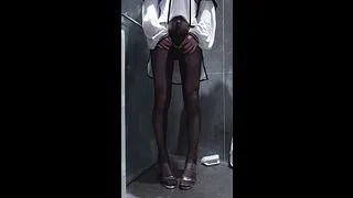 (Femboy)Hentai nun cosplay with black pantyhose high heel