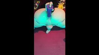Big Ass Femboy Plumpy Anal Dildoes her big Fat Ass hard until she creams the bed. [POV]
