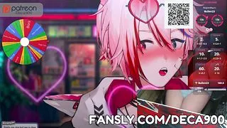 FEMBOY VTUBER Plays with Himself and CUMS For You~ | Fansly Stream Highlights