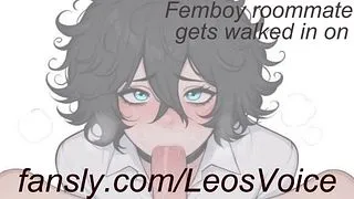 Femboy gets caught by roommate and fucked. (ASMR) (YAOI) (M4M)