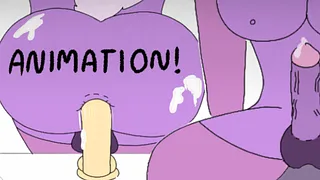 Furry femboy cumming from a dildo / Anal Animations \