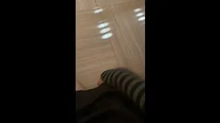 a trans femboy moaned under her skirt