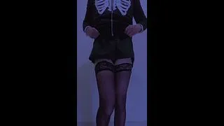 FEMBOY STRIPS NAKED AND SHOWS OFF HER SEX TOY TO GIVE HERSELF MORE PLEASURE
