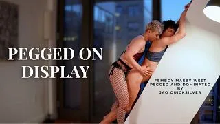 Femboy Pegged Dominated and Destroyed by Strapon Cock | Jaq Quicksilver x Maeby West | queer nonbinary T4T blowjob anal pegging