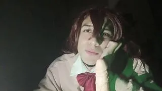 Femboy Momo Ayase sucks your cock