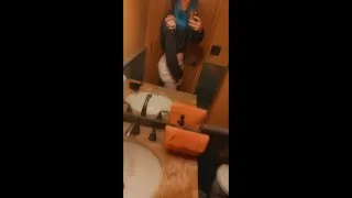 Hony goth cross dressing femboy cums in public